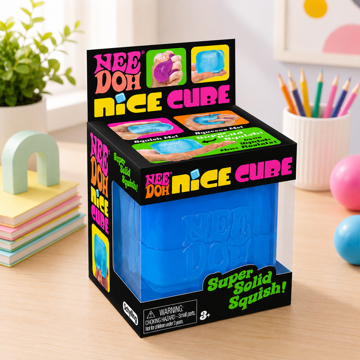 NeeDoh Nice Cube Squishy Toy - Super Solid Stress Relief Cube