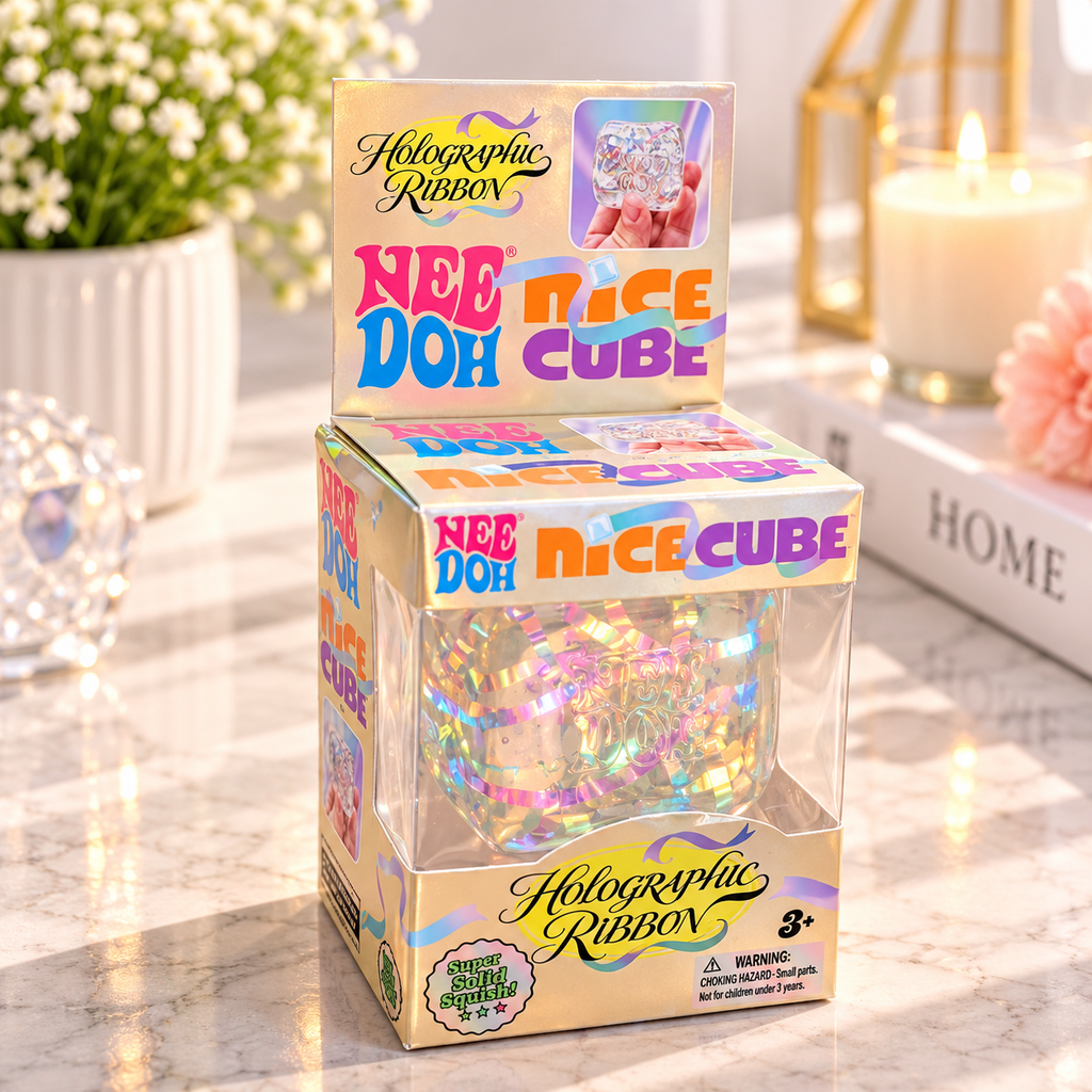 Nice Cube Holographic Ribbon Super Solid Squishy Toy