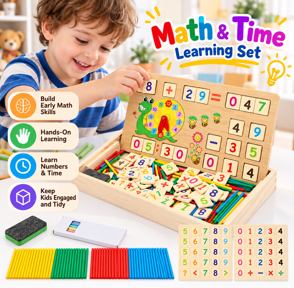 Montessori Wooden Math Learning Toy Set for Kids