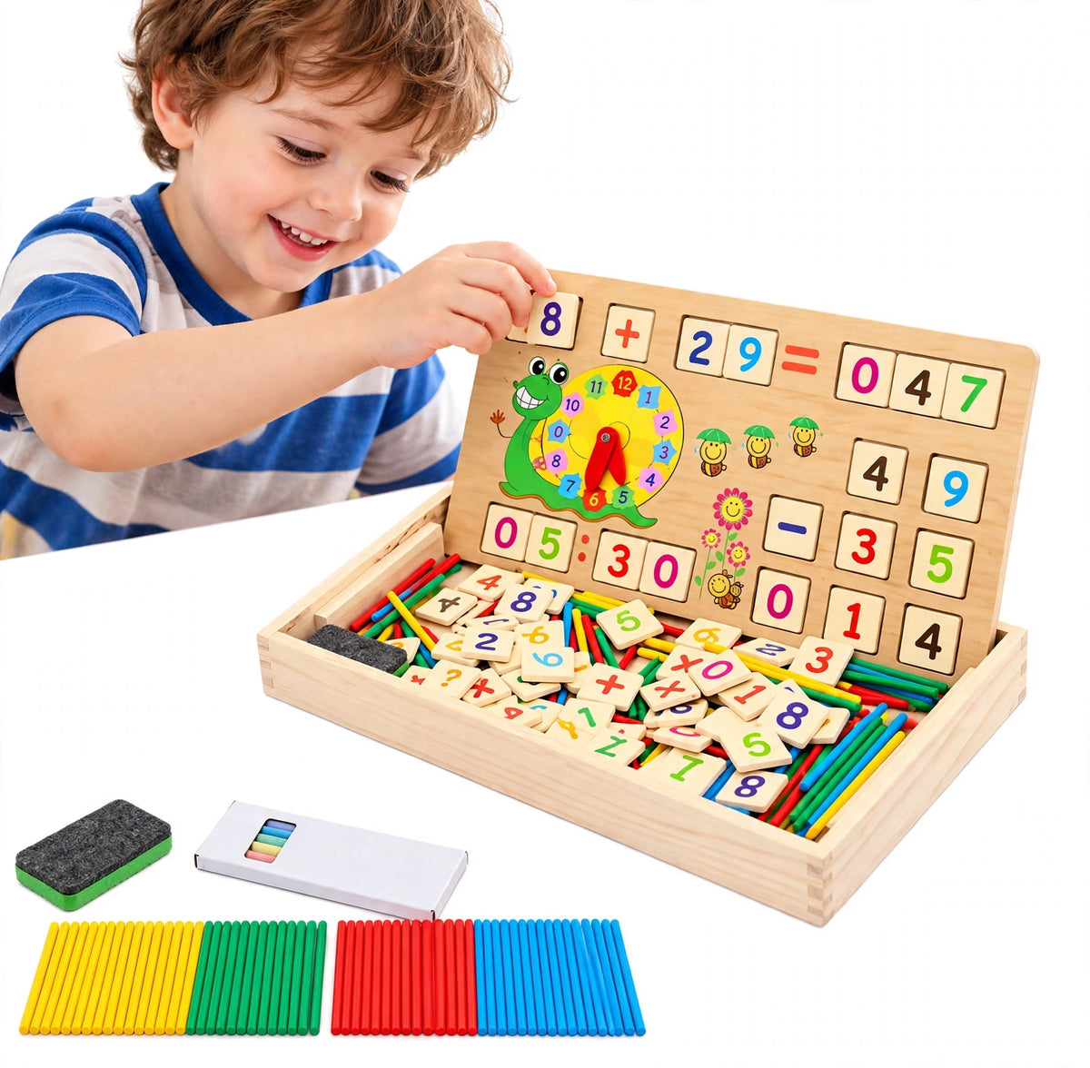 Montessori Wooden Math Learning Toy Set for Kids