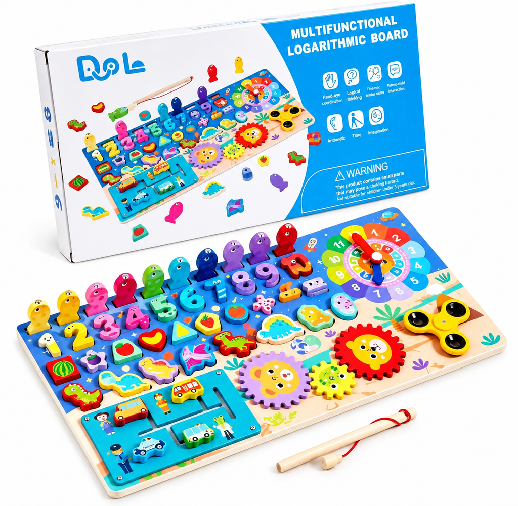 Montessori Wooden Busy Board – Educational Toy for Kids