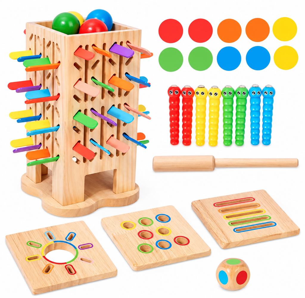 5-in-1 Montessori Wooden Stick Game for Kids
