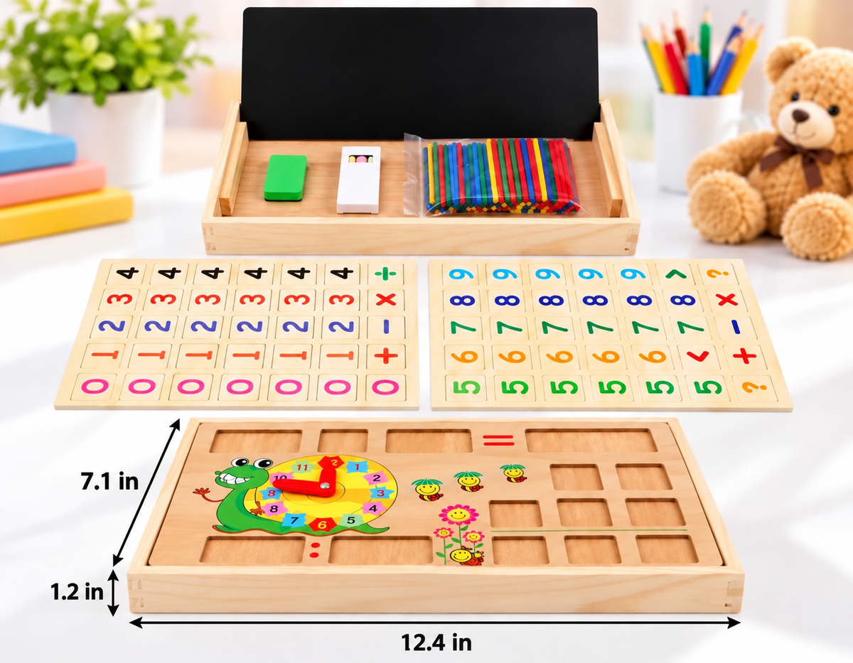 Montessori Wooden Math Learning Toy Set for Kids