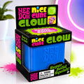 NeeDoh Nice Cube Glow in the Dark Slime Bucket – Super Stretchy Sensory Toy