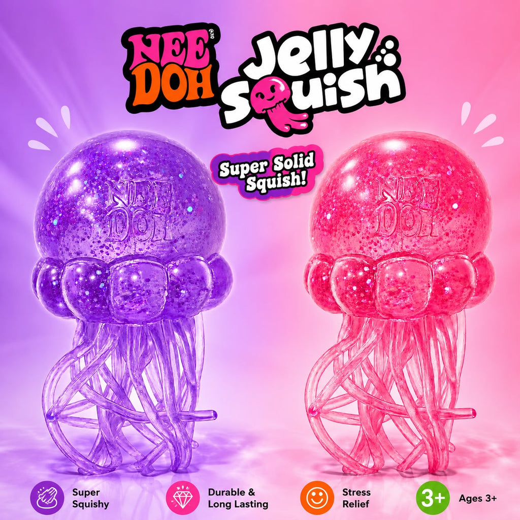 Nee Doh Jelly Squish Super Solid Squishy Toy Stress Relief Sensory Fidget