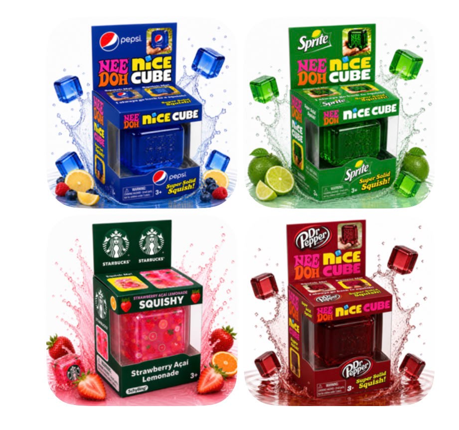 NeeDoh Nice Cube Blind Box – Mystery Squishy Toy, 1 Random Style