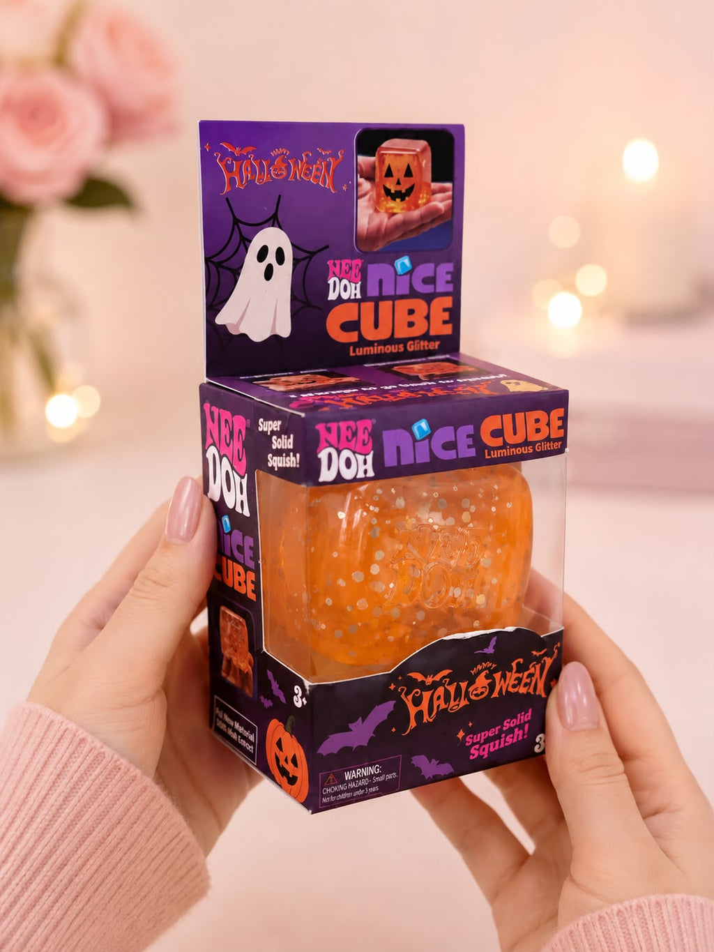 Halloween Nice Cube Squishy – Luminous Glitter Super Solid Squish Toy