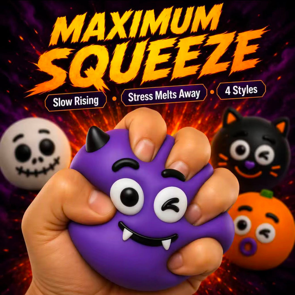 Halloween Squishy Toys – 4 Spooky Styles | Slow Rising Stress Relief Toy | DIY Face Expressions