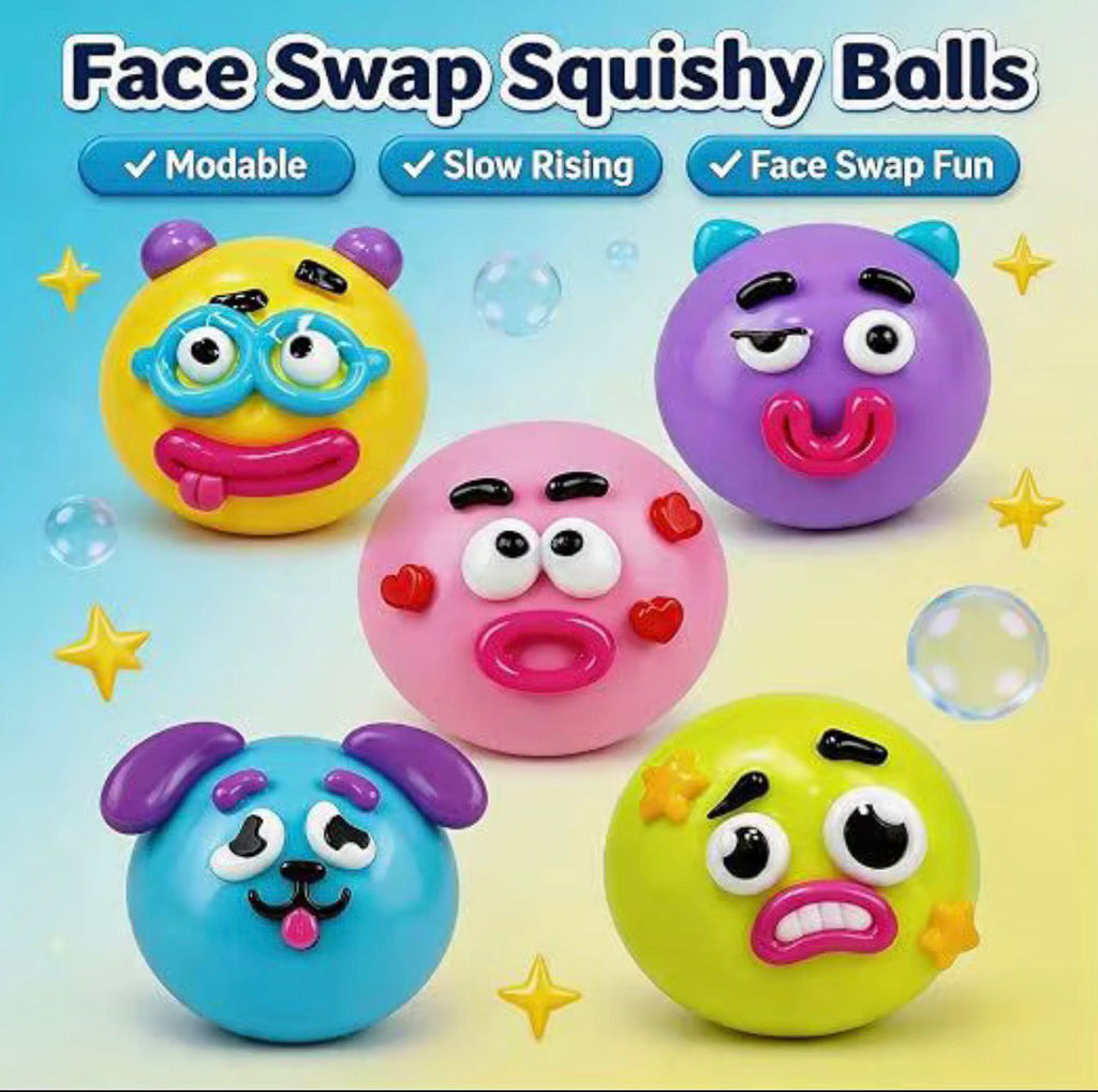 Squishy Smooshers Funny Face Stress Relief Sensory Toy