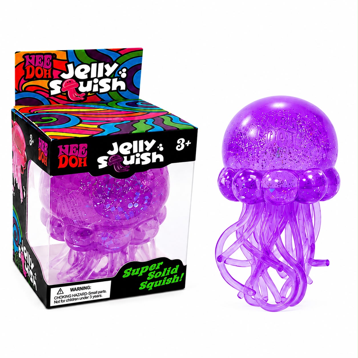 Nee Doh Jelly Squish Super Solid Squishy Toy Stress Relief Sensory Fidget