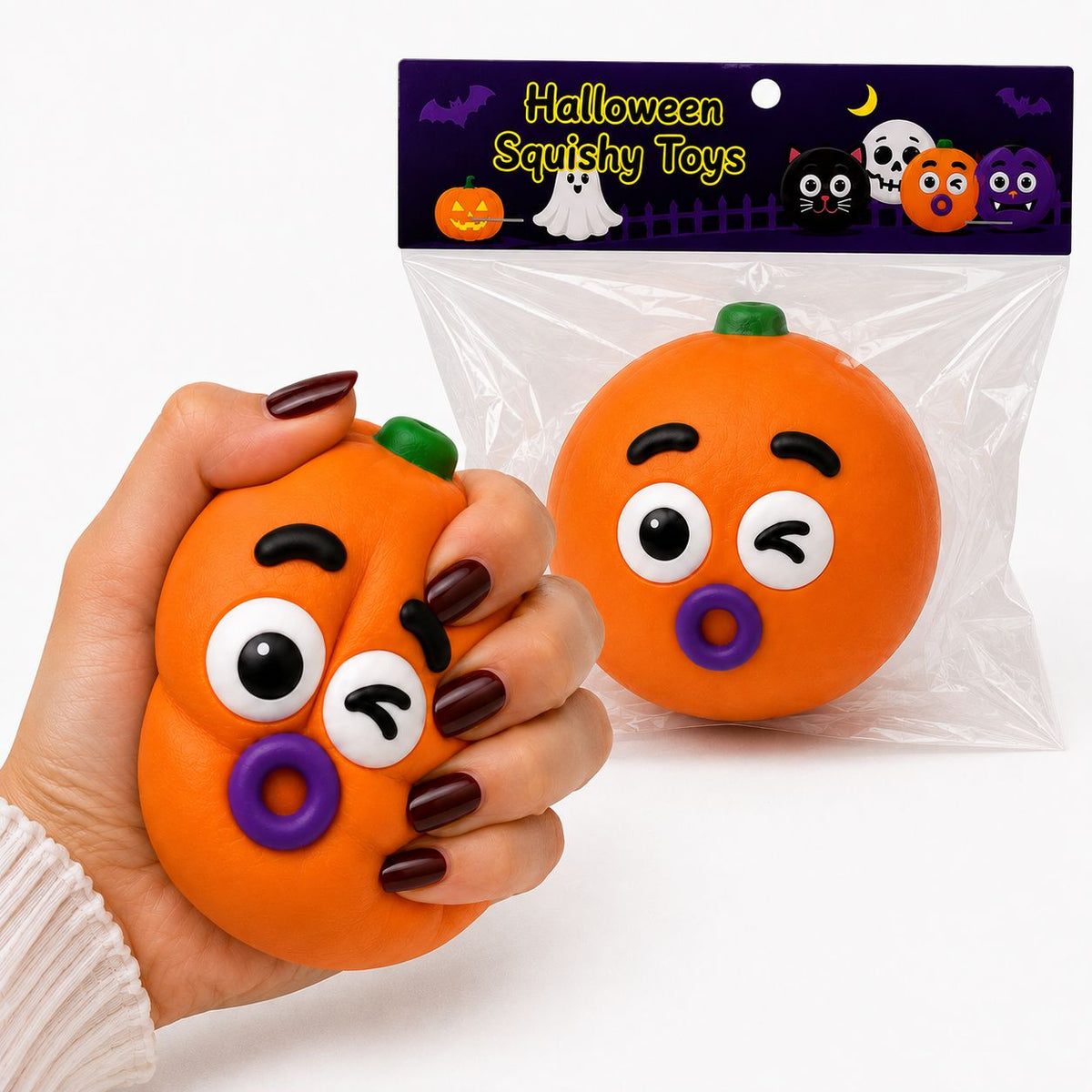 Halloween Squishy Toys – 4 Spooky Styles | Slow Rising Stress Relief Toy | DIY Face Expressions