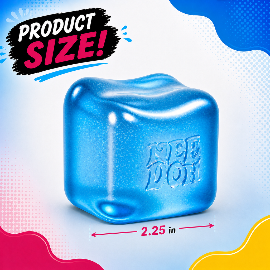 NeeDoh Nice Cube Squishy Toy - Super Solid Stress Relief Cube