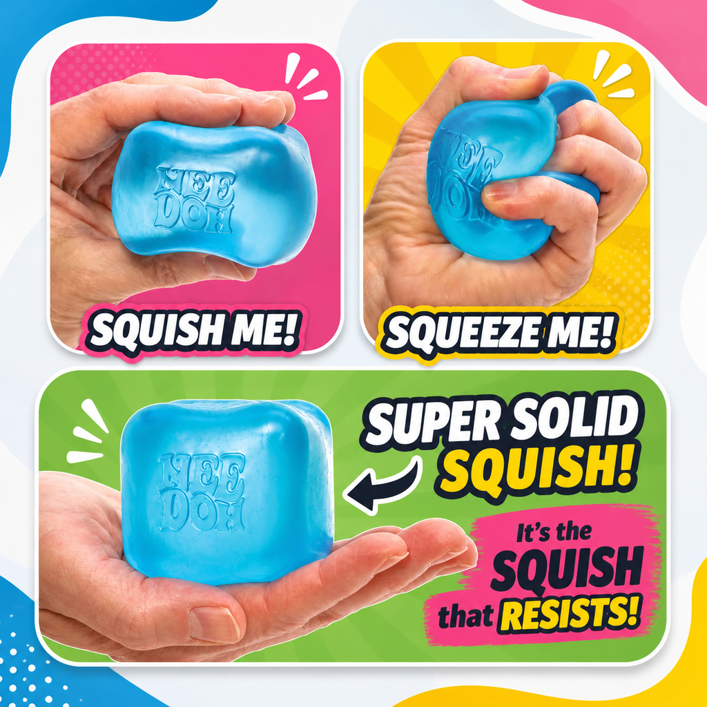 NeeDoh Nice Cube Squishy Toy - Super Solid Stress Relief Cube