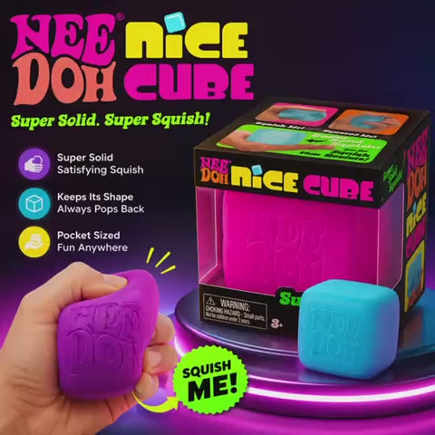 NeeDoh Nice Cube Squishy Toy - Super Solid Stress Relief Cube